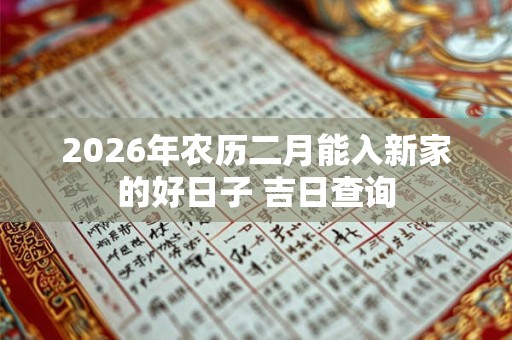 2026年农历二月能入新家的好日子 吉日查询 2026年农历二月能入新家的好日子 吉日查询