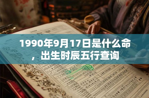 1990年9月17日是什么命,出生时辰五行查询 1990年9月17日是什么命,出生时辰五行查询