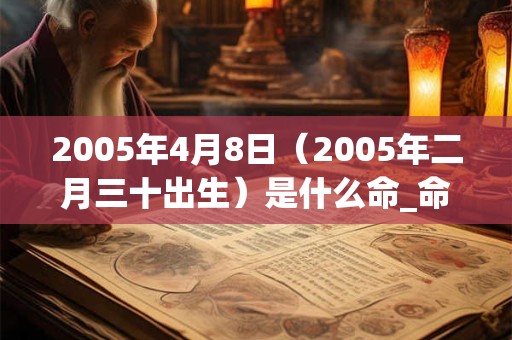 2005年4月8日(2005年二月三十出生)是什么命_命运如何 2005年4月8日(2005年二月三十出生)是什么命_命运如何