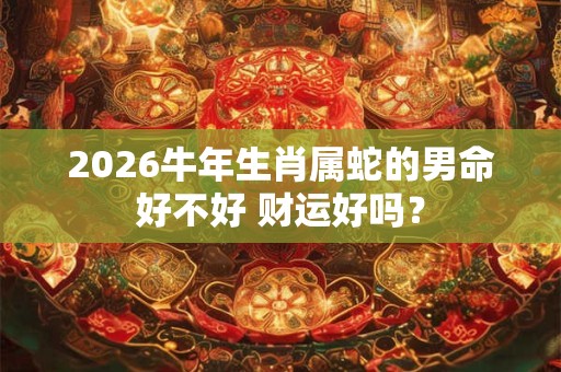 2026牛年生肖属蛇的男命好不好 财运好吗？