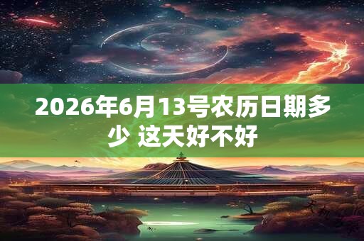 2026年6月13号农历日期多少 这天好不好 2026年6月13号农历日期多少 这天好不好