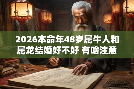 2026本命年48岁属牛人和属龙结婚好不好 有啥注意事项