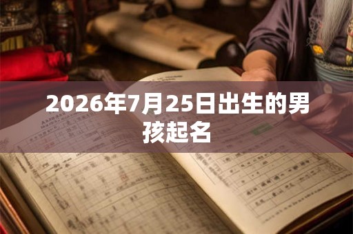 2026年7月25日出生的男孩起名 2026年7月25日出生的男孩起名