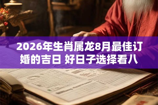 2026年生肖属龙8月最佳订婚的吉日 好日子选择看八字 2026年生肖属龙8月最佳订婚的吉日 好日子选择看八字