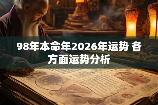 98年本命年2026年运势 各方面运势分析