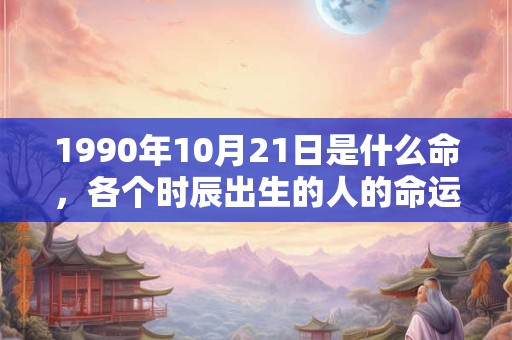 1990年10月21日是什么命,各个时辰出生的人的命运 1990年10月21日是什么命,各个时辰出生的人的命运