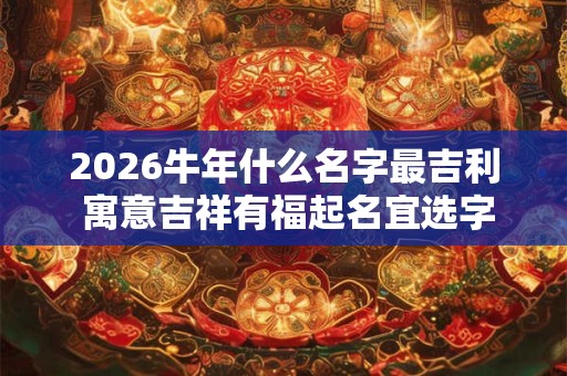2026牛年什么名字最吉利 寓意吉祥有福起名宜选字
