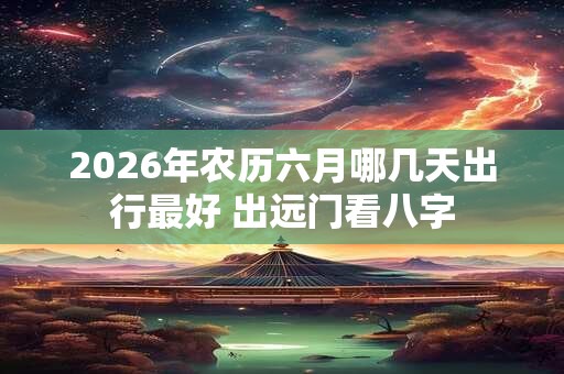 2026年农历六月哪几天出行最好 出远门看八字 2026年农历六月哪几天出行最好 出远门看八字