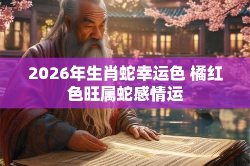 2026年生肖蛇幸运色 橘红色旺属蛇感情运 2026年生肖蛇幸运色 橘红色旺属蛇感情运