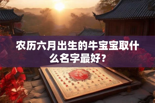农历六月出生的牛宝宝取什么名字最好? 农历六月出生的牛宝宝取什么名字最好?