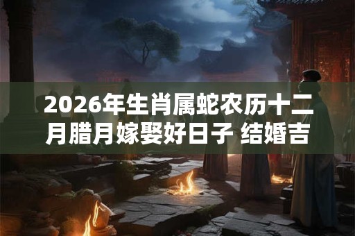 2026年生肖属蛇农历十二月腊月嫁娶好日子 结婚吉日一览表 2026年生肖属蛇农历十二月腊月嫁娶好日子 结婚吉日一览表