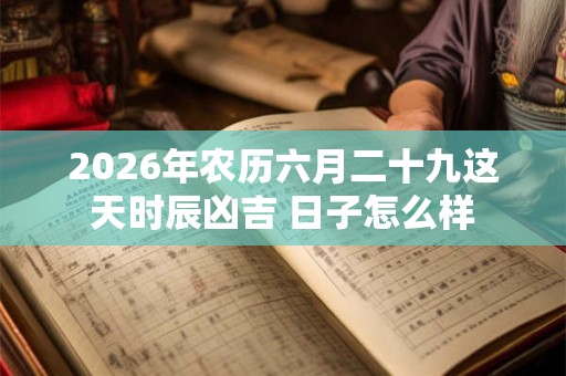 2026年农历六月二十九这天时辰凶吉 日子怎么样 2026年农历六月二十九这天时辰凶吉 日子怎么样