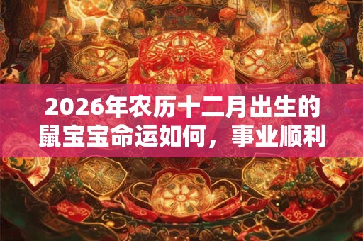 2026年农历十二月出生的鼠宝宝命运如何,事业顺利,财运亨通 2026年农历十二月出生的鼠宝宝命运如何,事业顺利,财运亨通