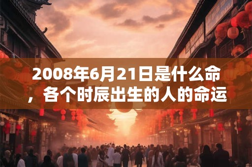 2008年6月21日是什么命,各个时辰出生的人的命运 2008年6月21日是什么命,各个时辰出生的人的命运