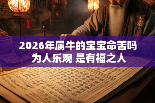 2026年属牛的宝宝命苦吗 为人乐观 是有福之人