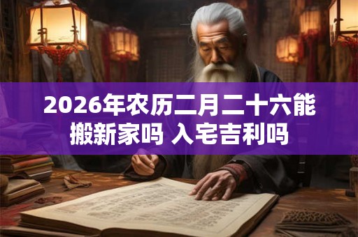 2026年农历二月二十六能搬新家吗 入宅吉利吗 2026年农历二月二十六能搬新家吗 入宅吉利吗