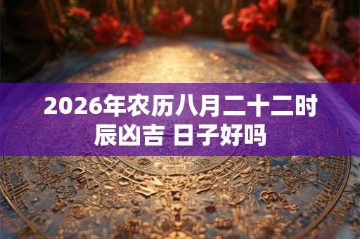 2026年农历八月二十二时辰凶吉 日子好吗