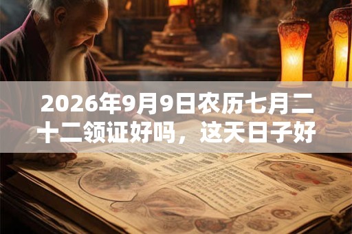 2026年9月9日农历七月二十二领证好吗,这天日子好吗 2026年9月9日农历七月二十二领证好吗,这天日子好吗