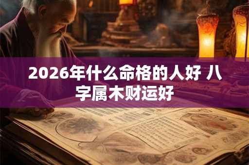 2026年什么命格的人好 八字属木财运好 2026年什么命格的人好 八字属木财运好