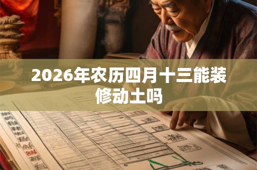2026年农历四月十三能装修动土吗 2026年农历四月十三能装修动土吗