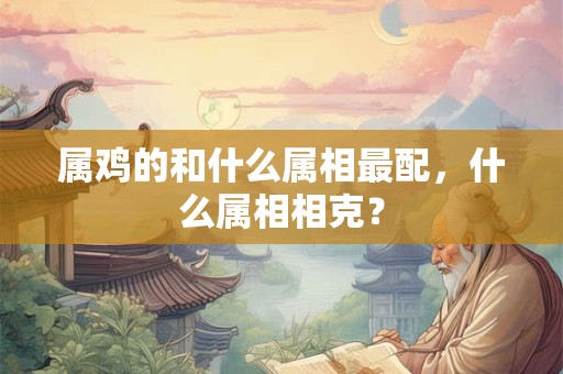 属鸡的和什么属相最配,什么属相相克? 属鸡的和什么属相最配,什么属相相克?