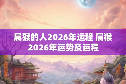 属猴的人2026年运程 属猴2026年运势及运程