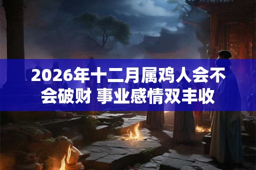 2026年十二月属鸡人会不会破财 事业感情双丰收