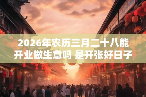 2026年农历三月二十八能开业做生意吗 是开张好日子吗 2026年农历三月二十八能开业做生意吗 是开张好日子吗
