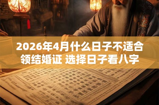2026年4月什么日子不适合领结婚证 选择日子看八字