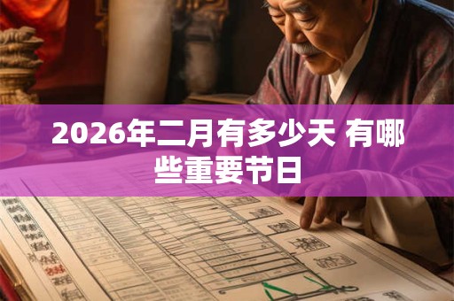 2026年二月有多少天 有哪些重要节日