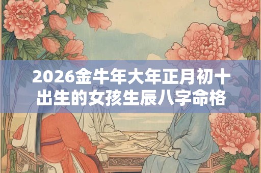 2026金牛年大年正月初十出生的女孩生辰八字命格 2026金牛年大年正月初十出生的女孩生辰八字命格