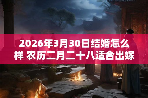 2026年3月30日结婚怎么样 农历二月二十八适合出嫁娶亲吗