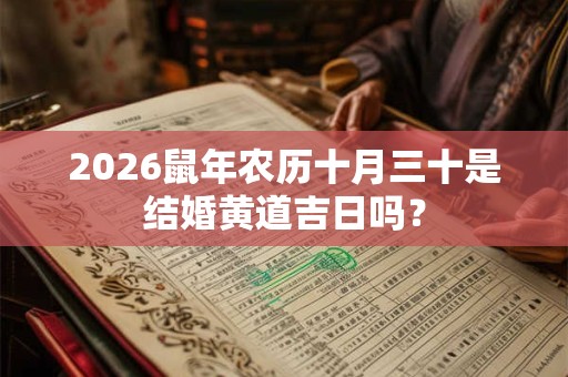 2026鼠年农历十月三十是结婚黄道吉日吗？