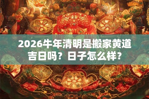 2026牛年清明是搬家黄道吉日吗？日子怎么样？