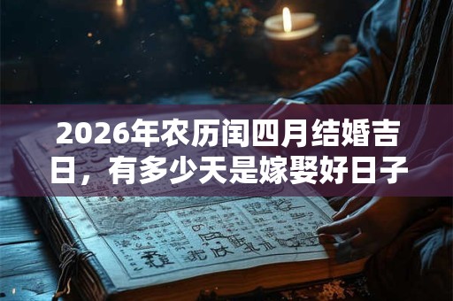 2026年农历闰四月结婚吉日,有多少天是嫁娶好日子 2026年农历闰四月结婚吉日,有多少天是嫁娶好日子