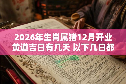 2026年生肖属猪12月开业黄道吉日有几天 以下几日都不错 2026年生肖属猪12月开业黄道吉日有几天 以下几日都不错