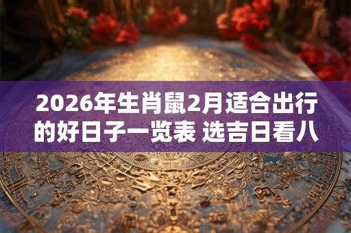 2026年生肖鼠2月适合出行的好日子一览表 选吉日看八字