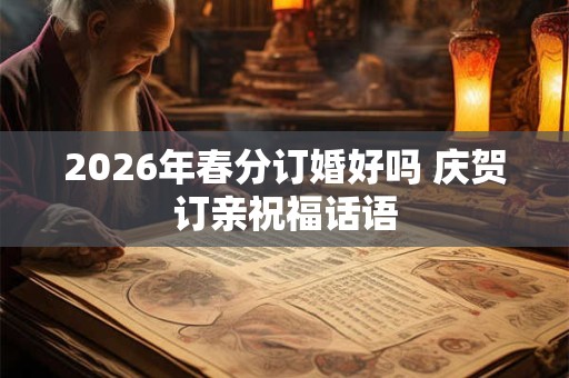 2026年春分订婚好吗 庆贺订亲祝福话语