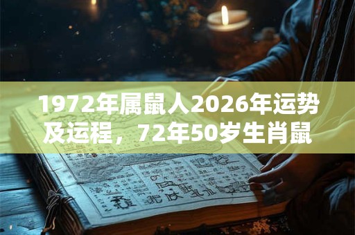 1972年属鼠人2026年运势及运程，72年50岁生肖鼠2026年运势