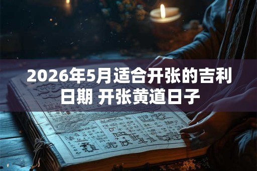 2026年5月适合开张的吉利日期 开张黄道日子 2026年5月适合开张的吉利日期 开张黄道日子