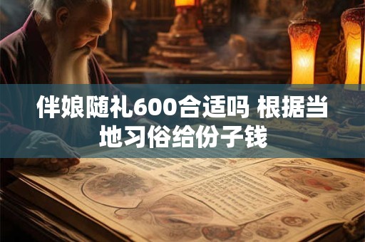 伴娘随礼600合适吗 根据当地习俗给份子钱 伴娘随礼600合适吗 根据当地习俗给份子钱