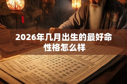 2026年几月出生的最好命 性格怎么样 2026年几月出生的最好命 性格怎么样