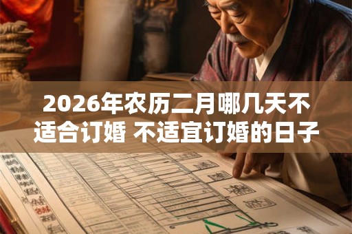 2026年农历二月哪几天不适合订婚 不适宜订婚的日子 2026年农历二月哪几天不适合订婚 不适宜订婚的日子