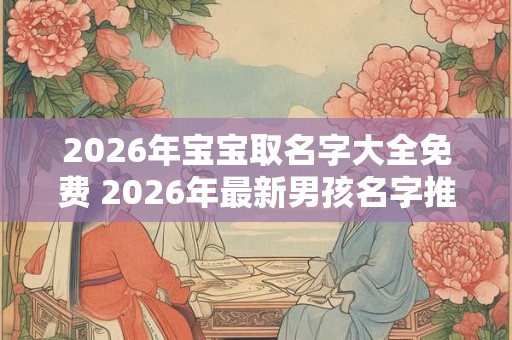 2026年宝宝取名字大全免费 2026年最新男孩名字推荐 2026年宝宝取名字大全免费 2026年最新男孩名字推荐
