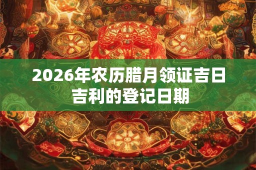 2026年农历腊月领证吉日 吉利的登记日期