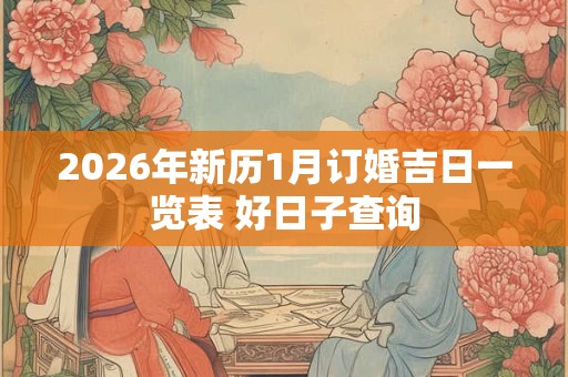 2026年新历1月订婚吉日一览表 好日子查询
