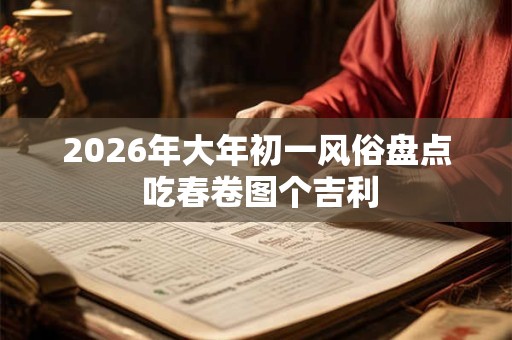 2026年大年初一风俗盘点 吃春卷图个吉利 2026年大年初一风俗盘点 吃春卷图个吉利
