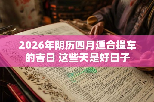 2026年阴历四月适合提车的吉日 这些天是好日子