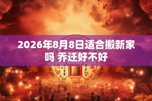 2026年8月8日适合搬新家吗 乔迁好不好 2026年8月8日适合搬新家吗 乔迁好不好