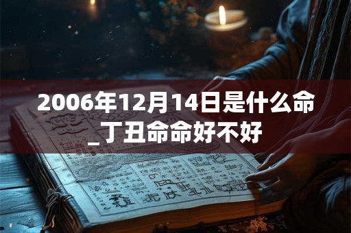 2006年12月14日是什么命_丁丑命命好不好 2006年12月14日是什么命_丁丑命命好不好
